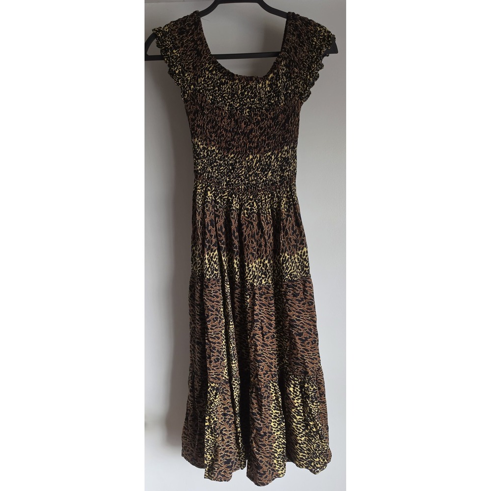 Westside Maxi Dress Petite Casual Animal Print Sleeveless Boho Gown Sundress